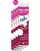 Linteo Natural Cotton Pads vattakorongok 120 + 20ks x 4