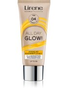 Lirene ALL DAY GLOW! bőrvilágosító make-up fluid a hosszan tartó hatásért árnyalat 04 Tanned 30 ml