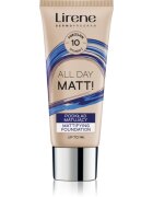 Lirene ALL DAY MATT! mattító folyékony alapozó a hosszan tartó hatásért árnyalat 10 Porcelain 30 ml