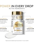 Lirene Derma Pigment Control Cream SPF 50 élénkítő hidratáló krém a pigment foltok ellen SPF 50 50 ml