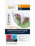 Lirene Foot Care regenerálás a lábnak két lépésben peeling és maszk zokni kiszerelésben 3% Urea 1 pár
