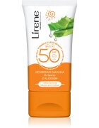 Lirene Sun care védő nappali emulzió az arcra és dekoltázsra aloe vera spf 50 50 ml
