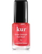 LONDONTOWN Kur Sheer Strength Nail Blush feszesítő és világosító színezett bőrápoló körmökre árnyalat Poppy 12 ml