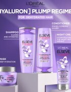 L’Oréal Paris Elseve Hyaluron Plump éjszakai hidratáló krém hajra 200 ml