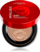 L’Oréal Paris Infaillible 24H Power Glow bőrvilágosító púder árnyalat Medium 10 g