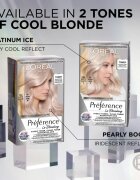 L’Oréal Paris Préférence Le Blonding Toner savas hajfesték árnyaló semlegesítő réz alaptónusok árnyalat 01 Platinum Ice 1 db