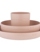 LOVI Tableware Set with Cup etetőszett Nude 3 db