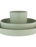 LOVI Tableware Set with Cup etetőszett Pistachio 3 db