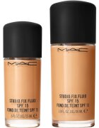 MAC Cosmetics Mini Studio Fix Fluid SPF 15 24HR Matte Foundation + Oil Control mattító alapozó SPF 15 árnyalat NW15 15 ml
