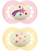 MAM Original Night 6m+ cumi Yellow/ Pink 2 db