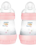 MAM Perfect Star Anti-colic Bottle antikólikás cumisüveg 0m+ Pink 2x160 ml