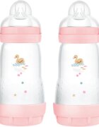 MAM Perfect Star Anti-colic Bottle antikólikás cumisüveg 2m+ Pink 2x260 ml