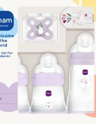 MAM Welcome to the World 0m+ ajándékszett újszülötteknek Purple