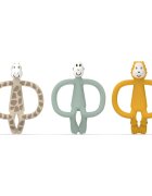 Matchstick Monkey Animal Teether Gift Set ajándékszett gyermekeknek Giraffe Gigi Lion Luda Monkey Mint