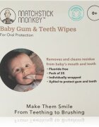 Matchstick Monkey Baby Gum & Teeth Wipes 0 m+ tisztító törlőkendő fogakra nyelvre és ínyre 1 db