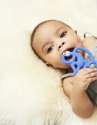 Matchstick Monkey Mini Monkey Teether rágóka antimikrobiális összetevővel Blue 1 db