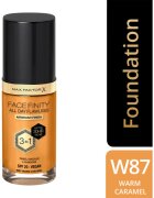 Max Factor Facefinity All Day Flawless tartós alapozó SPF 20 árnyalat 87 Warm Caramel 30 ml