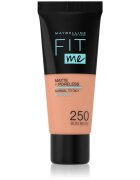 MAYBELLINE NEW YORK Fit Me! Matte+Poreless pórusösszehúzó és mattító alapozó normál és olajos bőrre árnyalat 250 Sun Beige 30 ml