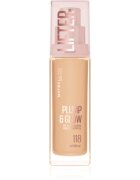 MAYBELLINE NEW YORK Lifter Plump & Glow élénkítő make-up a természetes hatásért árnyalat 118 30 ml