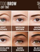 MAYBELLINE NEW YORK Tattoo Brow ideiglenes szemöldökfesték árnyalat Dark Brown 4.6 g