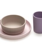 Melii Feeding Set etetőkészlet Pink Purple Grey 3 db