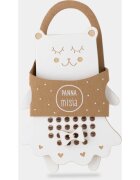Milin Wooden Lacing Toy Mrs. Teddy interaktív játék 22 cm x 16 cm x 07 cm 1 db