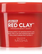 Missha Amazon Red Clay™ pórusösszehúzó tisztító arcmaszk a túlzott faggyú termelődés ellen agyaggal 110 ml