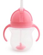 Munchkin Click Lock™ Tip & Sip bögre szívószállal nehezékkel Pink 6 m+ 1 db