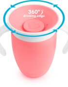 Munchkin Miracle 360° gyakorlóbögre fogantyúval Pink 6 m+ 1 db