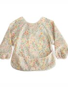 Mushie Long Sleeve Bib előke Pastel Blooms 6-24m 1 db