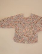 Mushie Long Sleeve Bib előke Pastel Blooms 6-24m 1 db