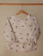 Mushie Long Sleeve Bib előke Whales 6-24m 1 db