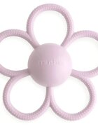 Mushie Rattle Teether Toy rágóka csörgővel Soft Lilac 1 db