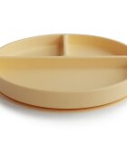 Mushie Silicone Suction Plate osztott tányér tapadókoronggal Daffodil 1 db