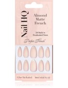 Nail HQ Almond Matte French műköröm ragasztóval 24 db