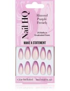 Nail HQ Almond Purple French műköröm ragasztóval 24 db