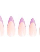 Nail HQ Almond Purple French műköröm ragasztóval 24 db