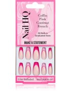 Nail HQ Coffin Pink Contrast French műköröm ragasztóval 24 db