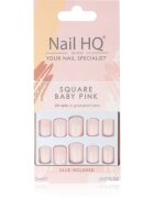 Nail HQ Square műköröm árnyalat Baby Pink 24 db
