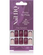Nail HQ Square műköröm Pretty In Plum 24 db