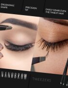Nanobrow Tweezers ferde végű szemöldökcsipesz 1 db