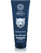 Natura Siberica Arctic Wild Northern Power tisztító gél hajra szakállra és testre uraknak 200 ml
