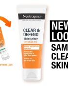 Neutrogena Clear & Defend 0.5% Salicylic Acid hidratáló krém nem tartalmaz olajat 50 ml