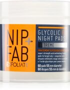 NIP+FAB Glycolic Fix Extreme tisztító vattakorong éjszakára 60 db