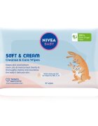 Nivea BABY Soft & Cream tisztító törlőkendő 57 db