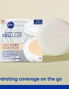 Nivea Hyaluron Cellular Filler Cushion alapozó sminkszivaccsal 3 az 1-ben árnyalat 02 Medium 15 g