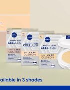 Nivea Hyaluron Cellular Filler Cushion alapozó sminkszivaccsal 3 az 1-ben árnyalat 02 Medium 15 g