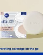 Nivea Hyaluron Cellular Filler Cushion alapozó sminkszivaccsal 3 az 1-ben árnyalat 03 Dark 15 g