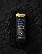 Nivea MEN Active Clean mélyen tisztító sampon aktív szénnel 500 ml
