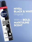 Nivea MEN Black & White Invisible Original izzadásgátló spray takarékos kiszerelés